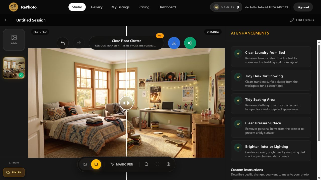 How to Remove Clutter From a Real Estate Photo With AI (6 Steps)