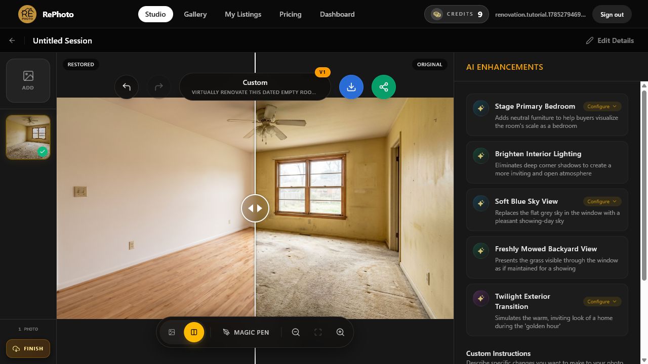 How to Virtually Renovate a Room Photo With AI (7 Steps)