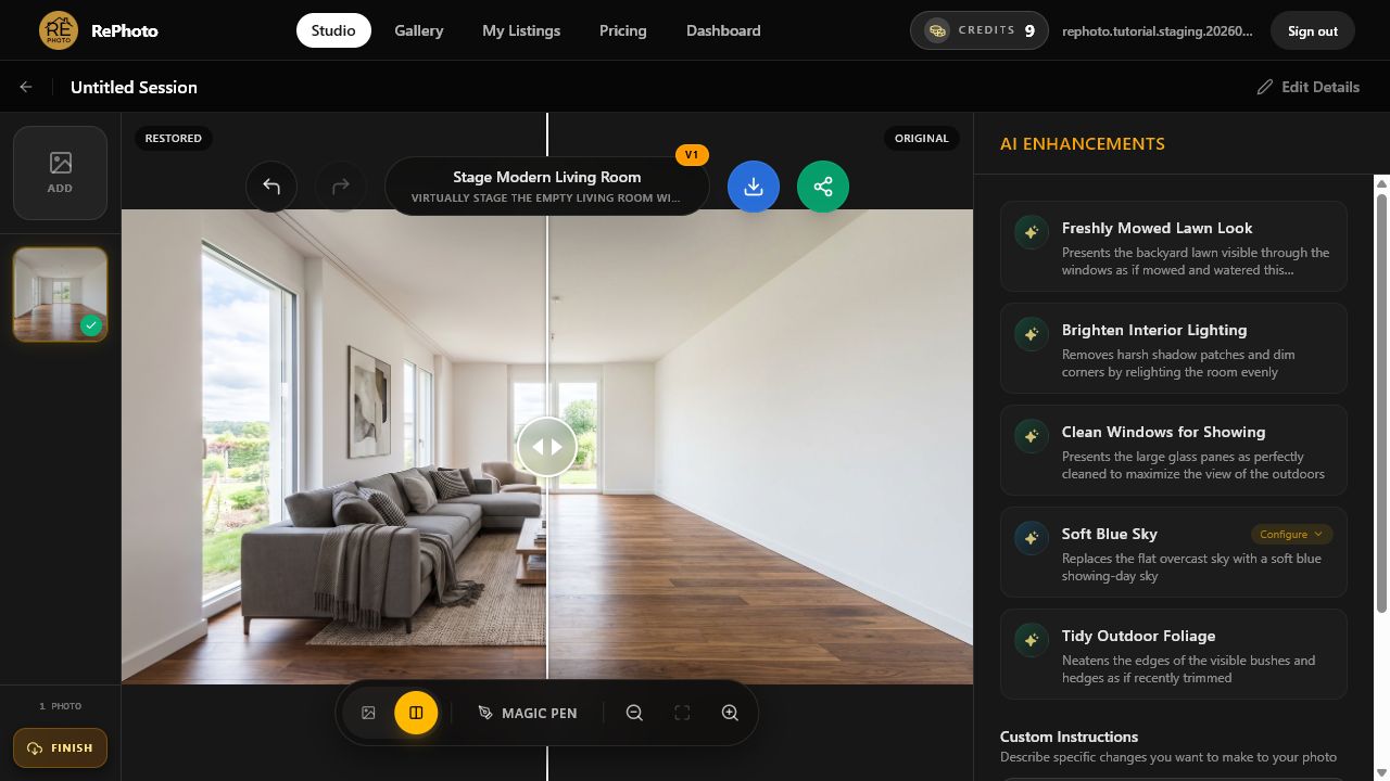 How to Virtually Stage an Empty Room With AI (7 Steps)